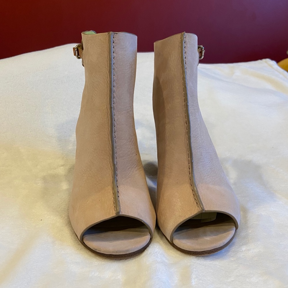 Coach Peep-toe Suede Heels; Sz. 8